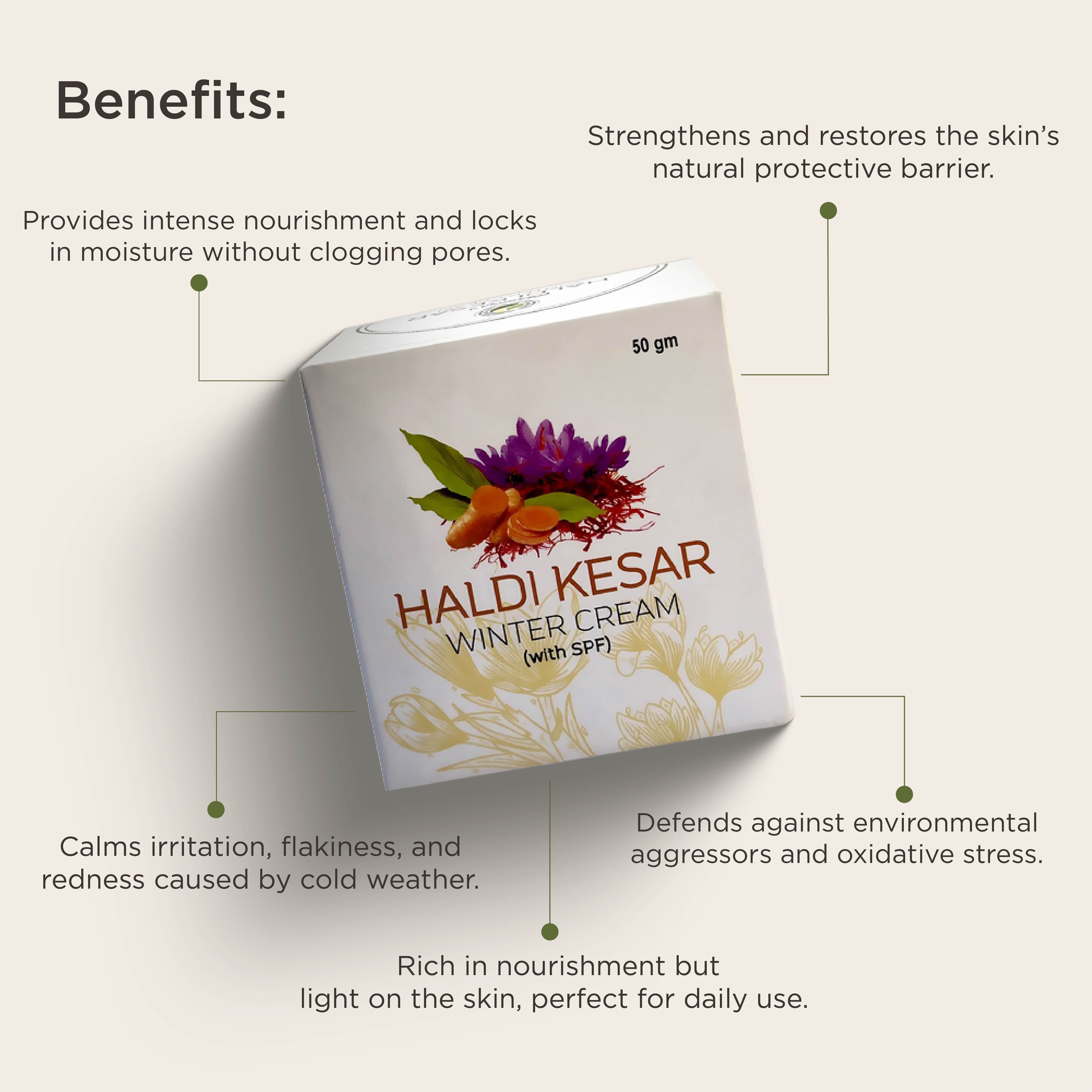 Haldi Kesar Winter Cream with SPF 50gm