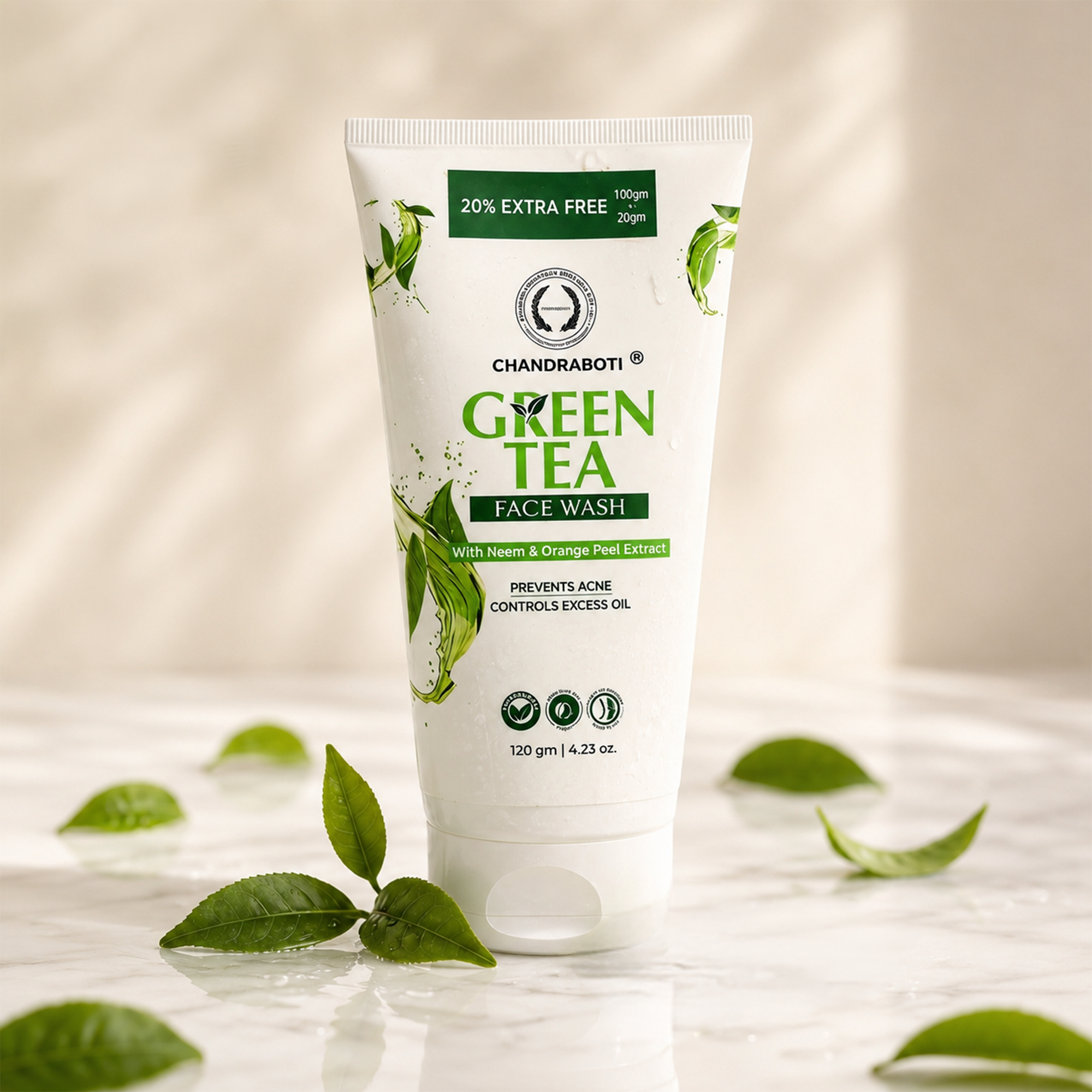 Chandraboti Green Tea Face Wash 120gm