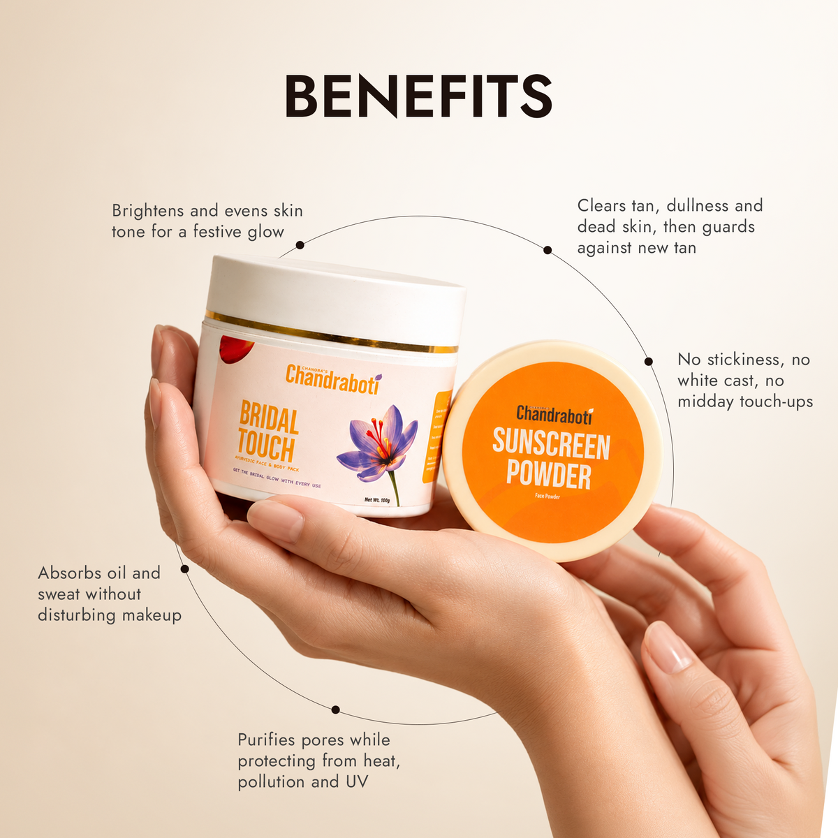 Sunscreen powder and Bridal touch Combo