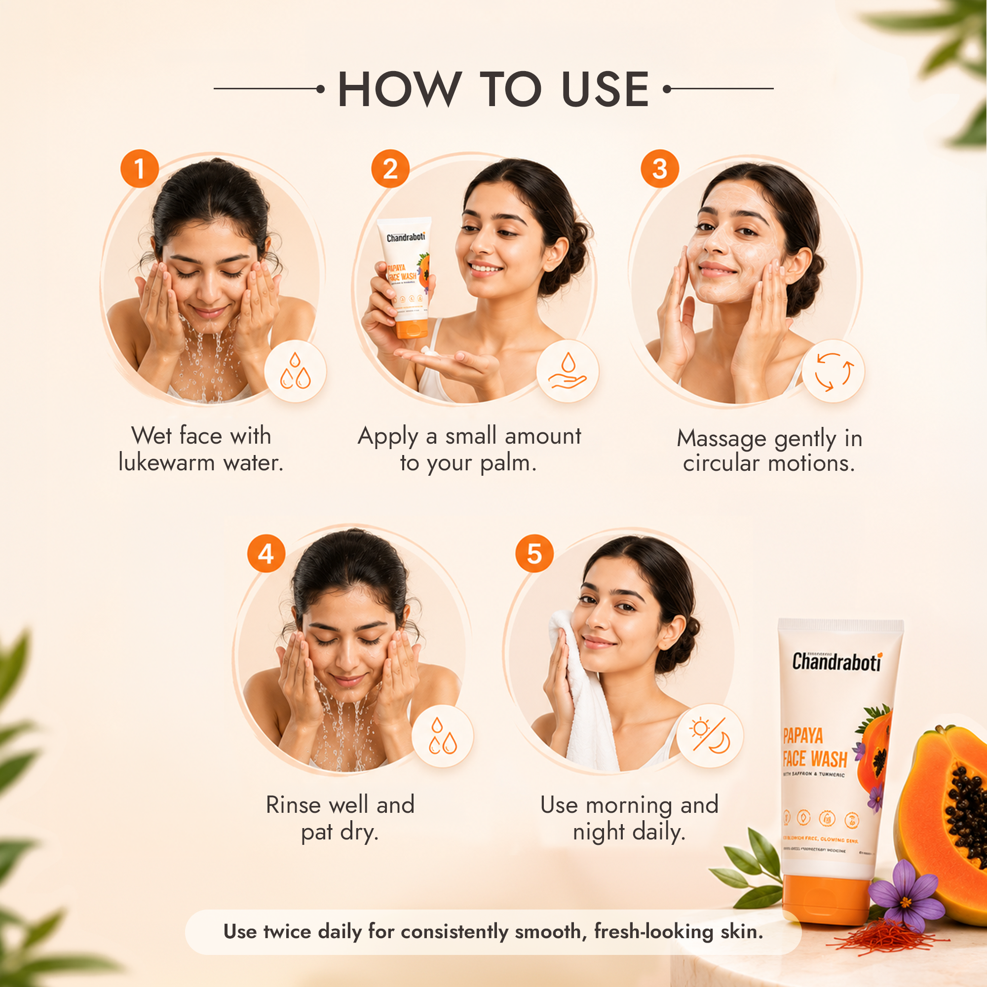 Chandraboti Papaya Face Wash 120ML