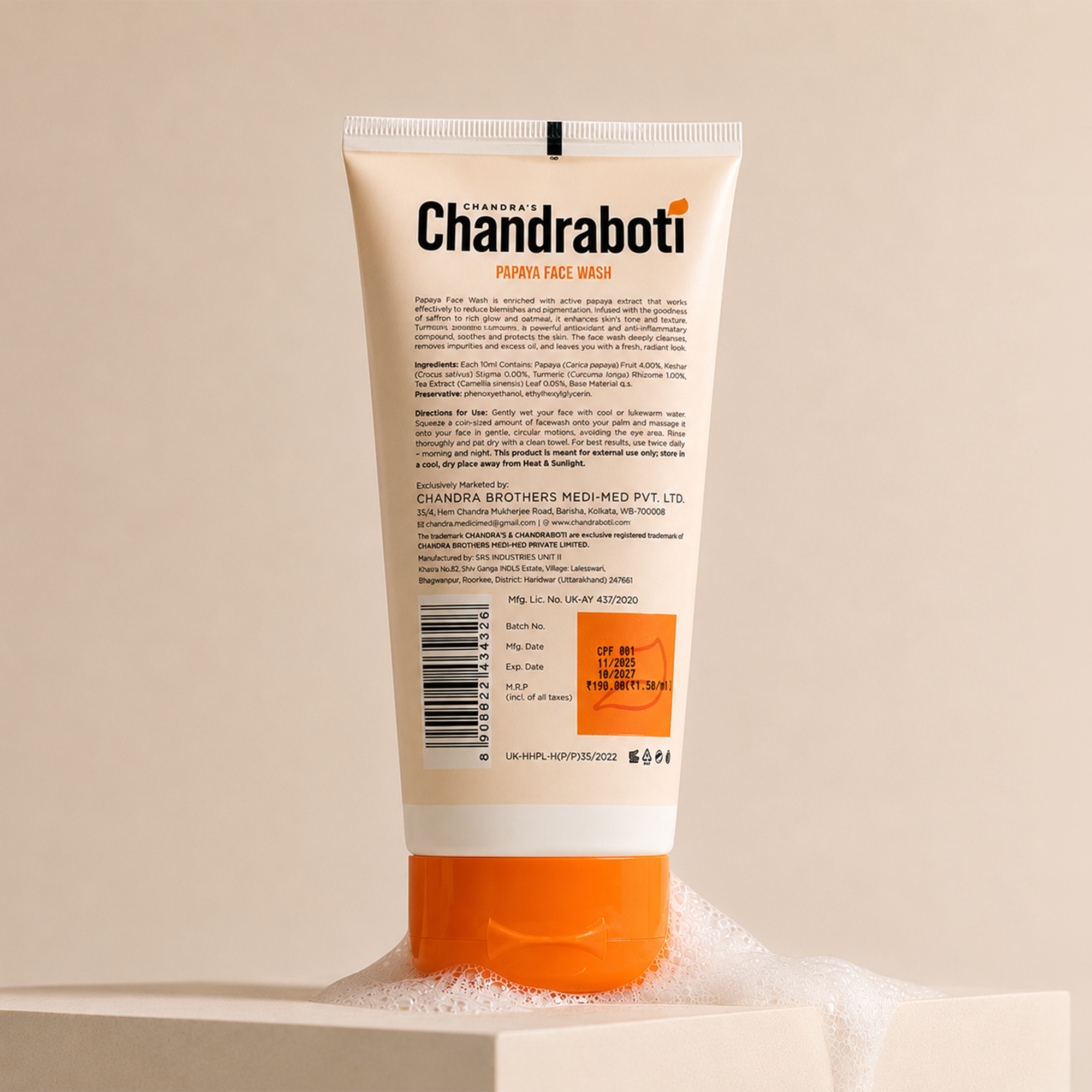 Chandraboti Papaya Face Wash 120ML