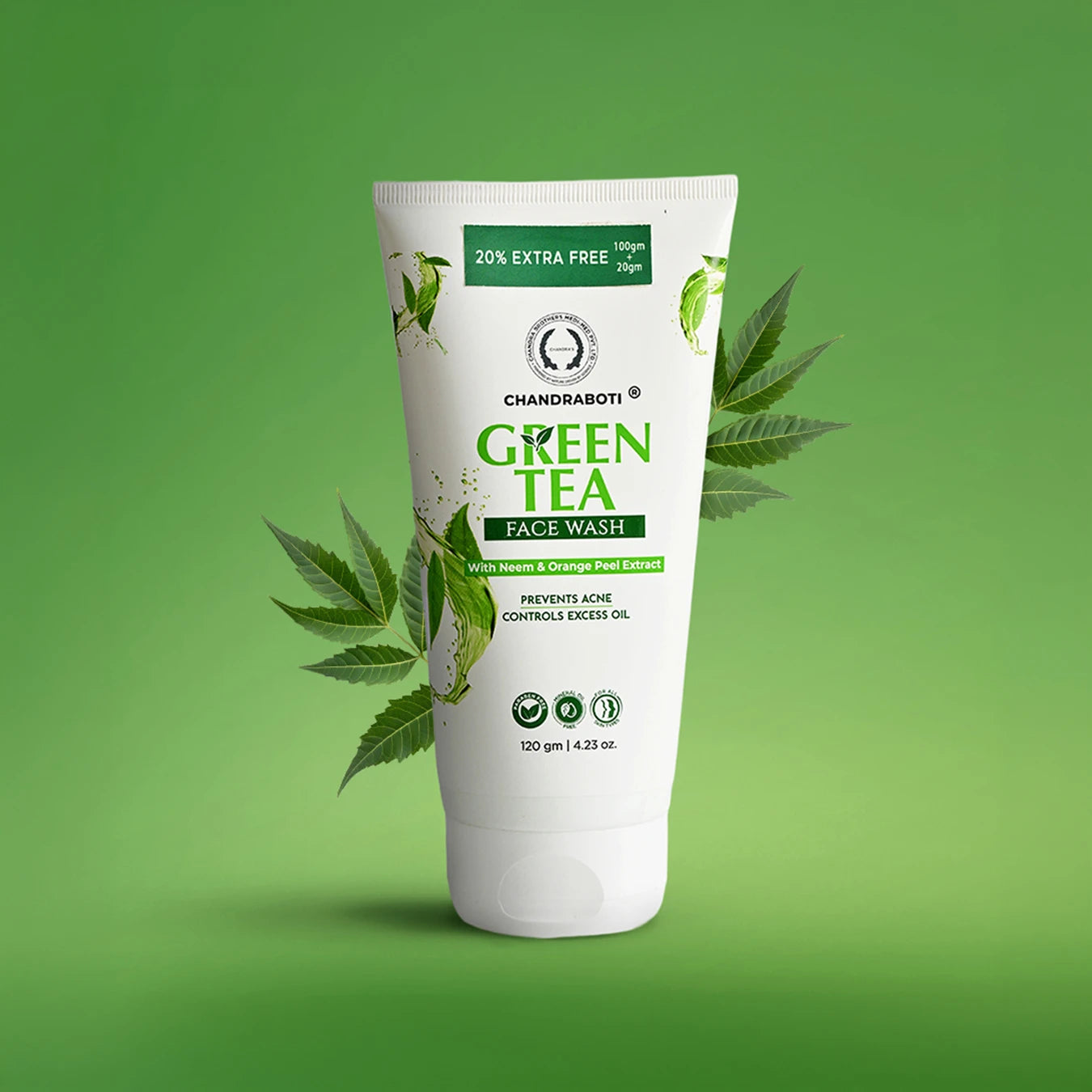Chandraboti Green Tea Face Wash 120gm