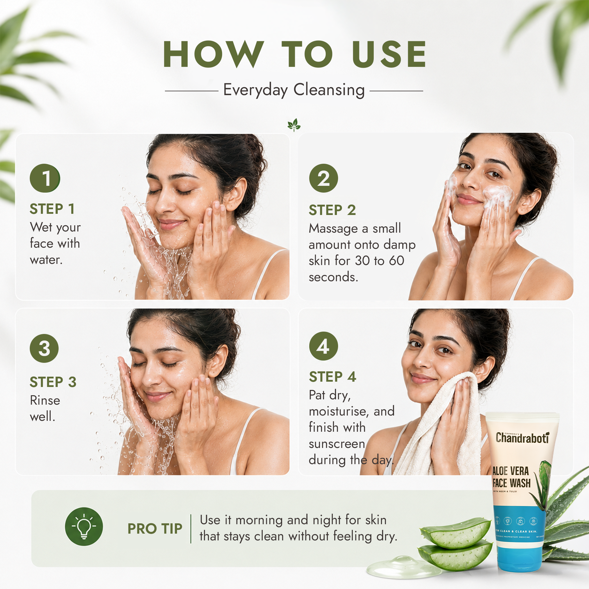 Chandraboti Aloe Vera Face Wash